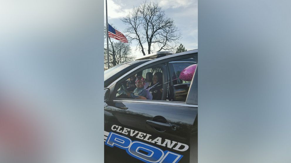 Carrie Williams, 4, had her birthday wish come true when the Cleveland Police Department threw her a birthday party on March 8, 2016.


