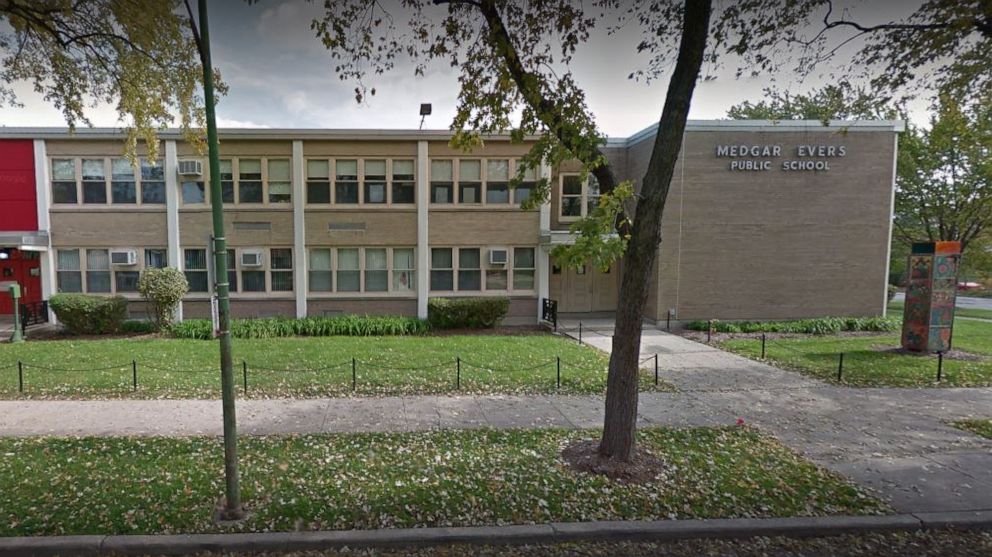 PHOTO: An image of Evers Elementary School in Chicago, Illinois. 