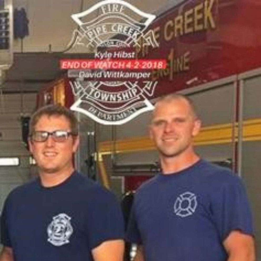 PHOTO: Indiana firefighters Kyle Hibst and David Wittkamper, who were killed in a plane crash on Monday.
