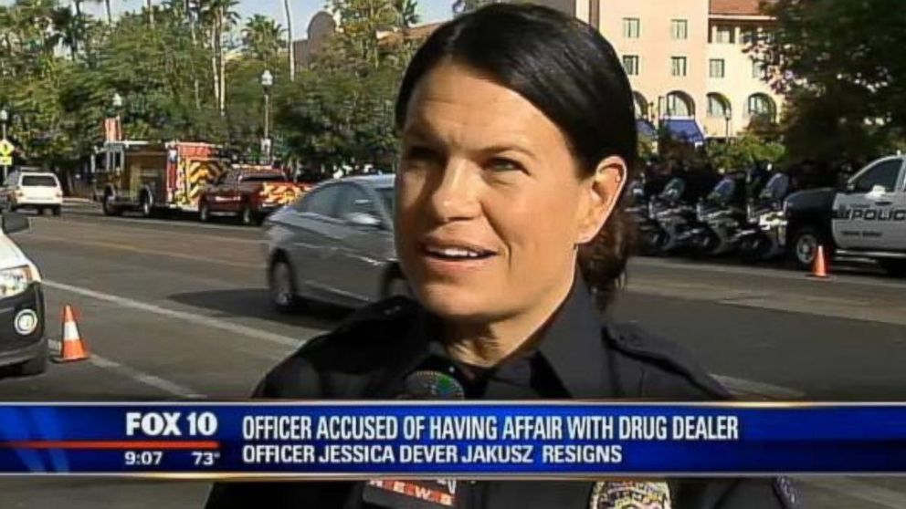 Tempe police Det. Jessica Dever-Jakusz is accused of having a sexual affair with an alleged drug dealer she was investigating.