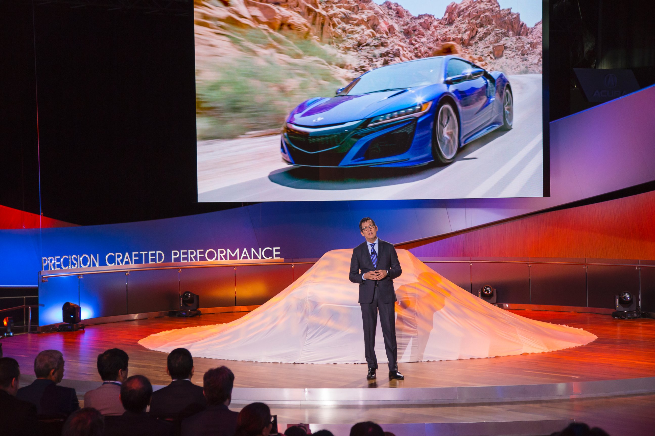 PHOTO: Jon Ikeda at the 2016 North American International Auto Show unveiling of the Acura Precision Concept in Detroit, Jan. 12, 2016.