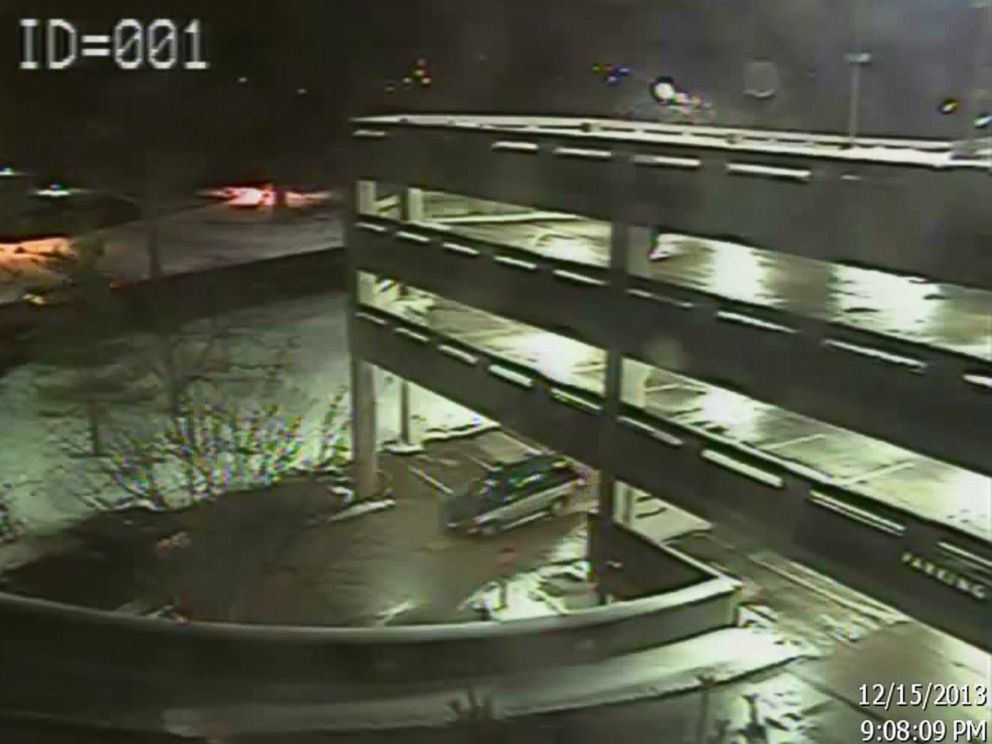 Surveillance footage provided to ABC News from Dec. 15, 2013 shows an SUV driven by suspects in a shooting at The Mall at Short Hills in New Jersey.