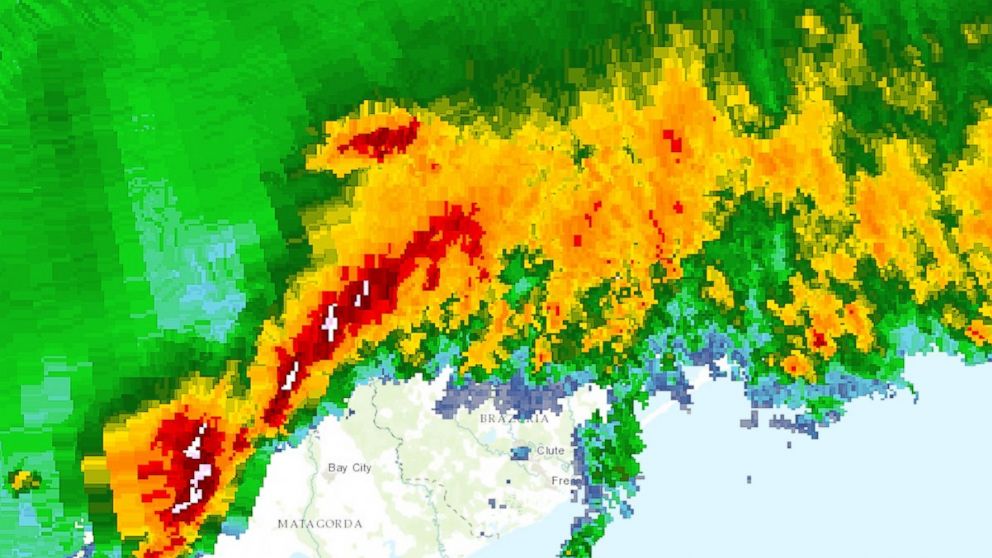 PHOTO: National Weather Service radar shows storm activity near Houston, Texas, May 26, 2015.
