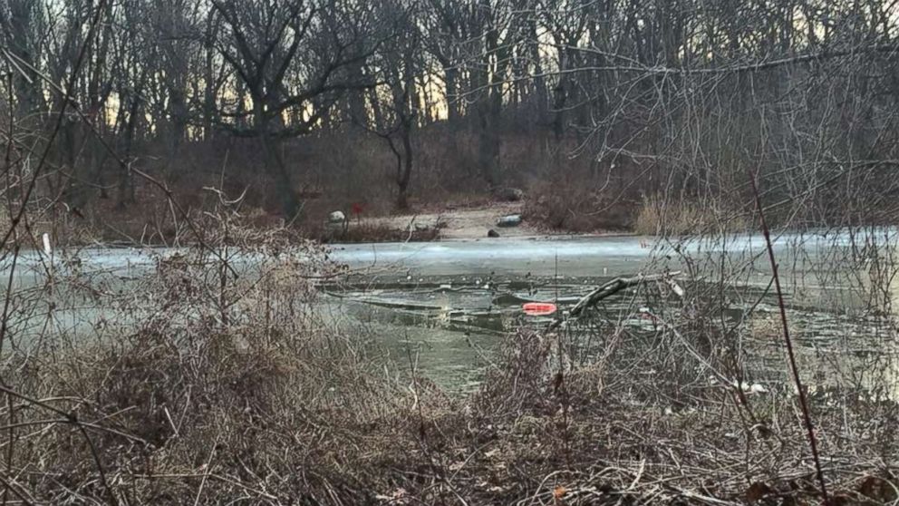 PHOTO: The Strack Pond at Forest Park in Queens, New York, where a young boy died Tuesday.