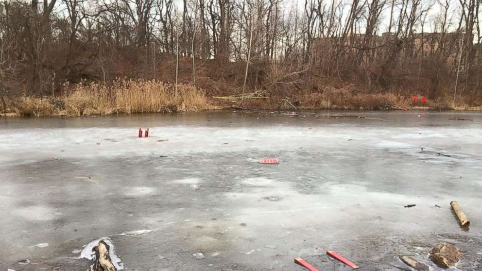 PHOTO: The Strack Pond at Forest Park in Queens, New York, where a young boy died Tuesday. 