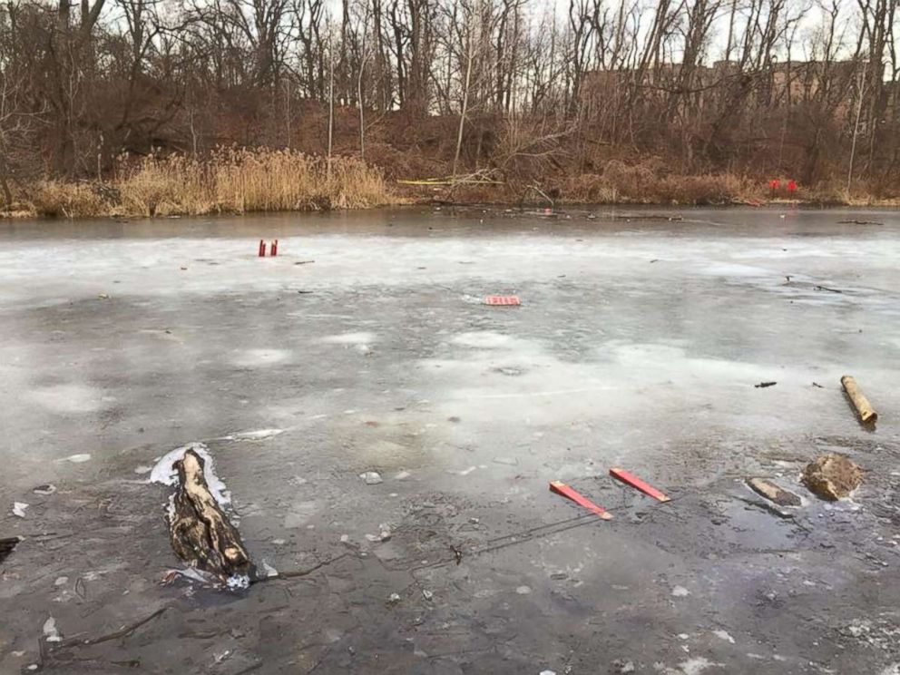 PHOTO: The Strack Pond at Forest Park in Queens, New York, where a young boy died Tuesday. 