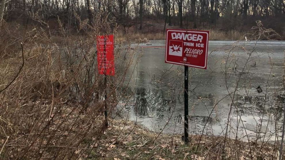 PHOTO: The Strack Pond at Forest Park in Queens, New York, where a young boy died Tuesday.