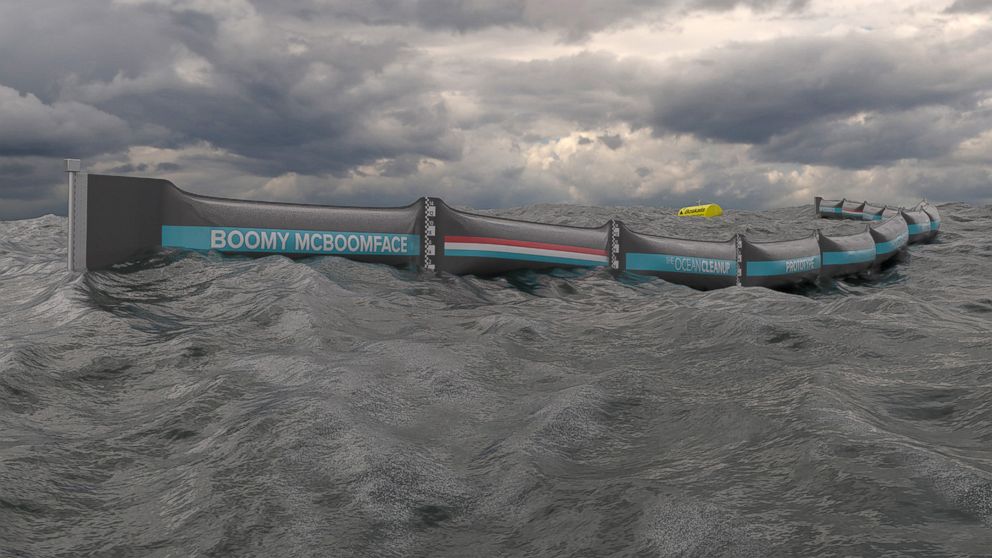 PHOTO: The Ocean Cleanup, the Dutch foundation developing advanced technologies to rid the oceans of plastic, unveiled its North Sea prototype. When installed later this week, the prototype will become the first ocean cleanup system ever tested at sea