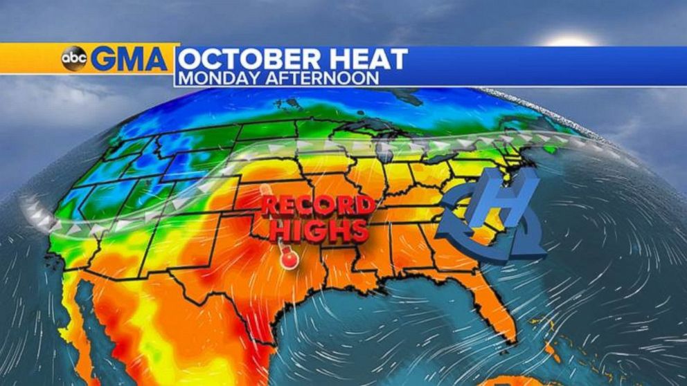 PHOTO: Record high heat forecast today for parts of the U.S.