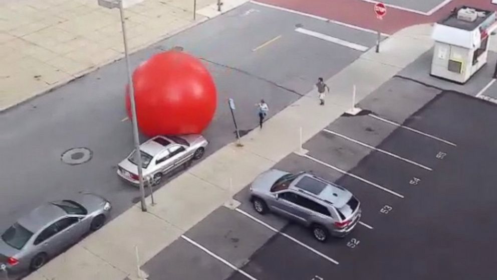 Toledo: A Giant Red Ball Got Started Rolling Through Ohio City - ABC News