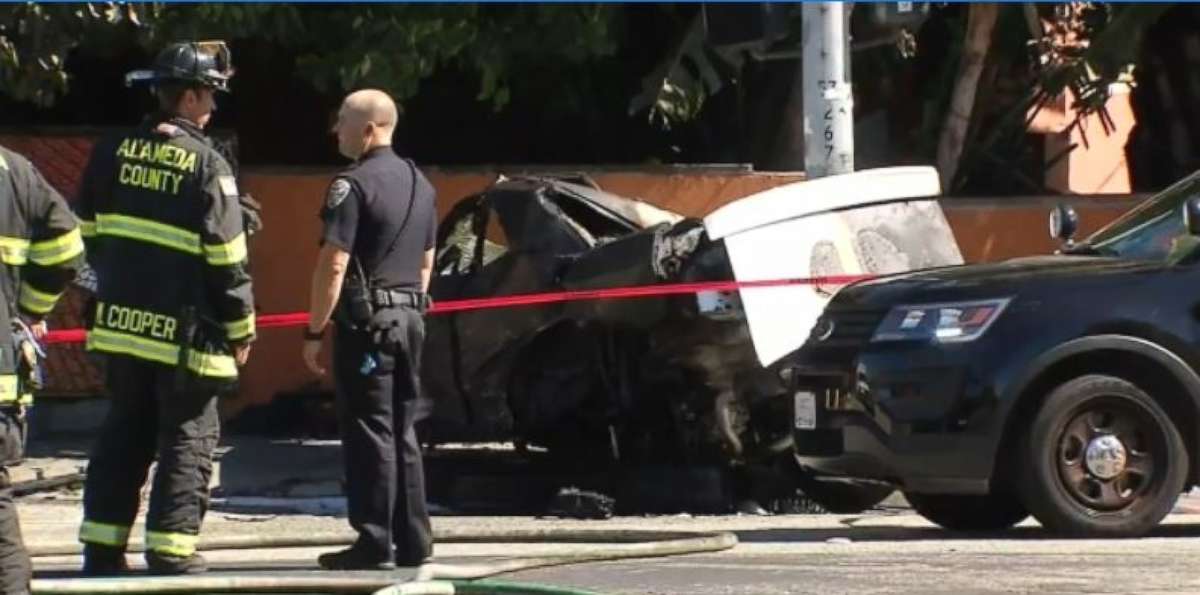 PHOTO: A high-speed police chase in California ended with a fatal crash on Sunday. 