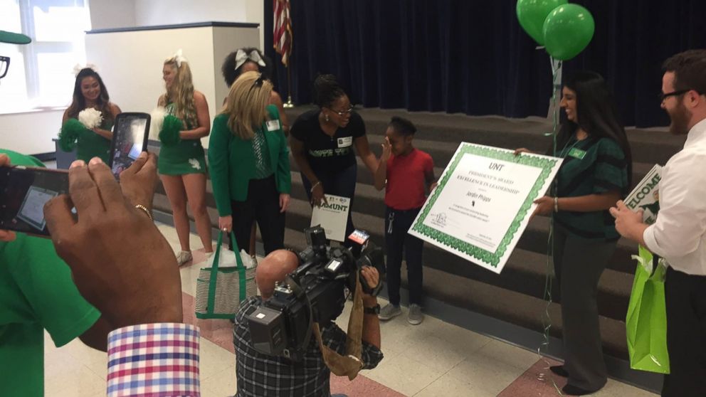 PHOTO: Jordin Phipps, 8, was awarded a $10,000 scholarship and early admittance to the University of North Texas.
