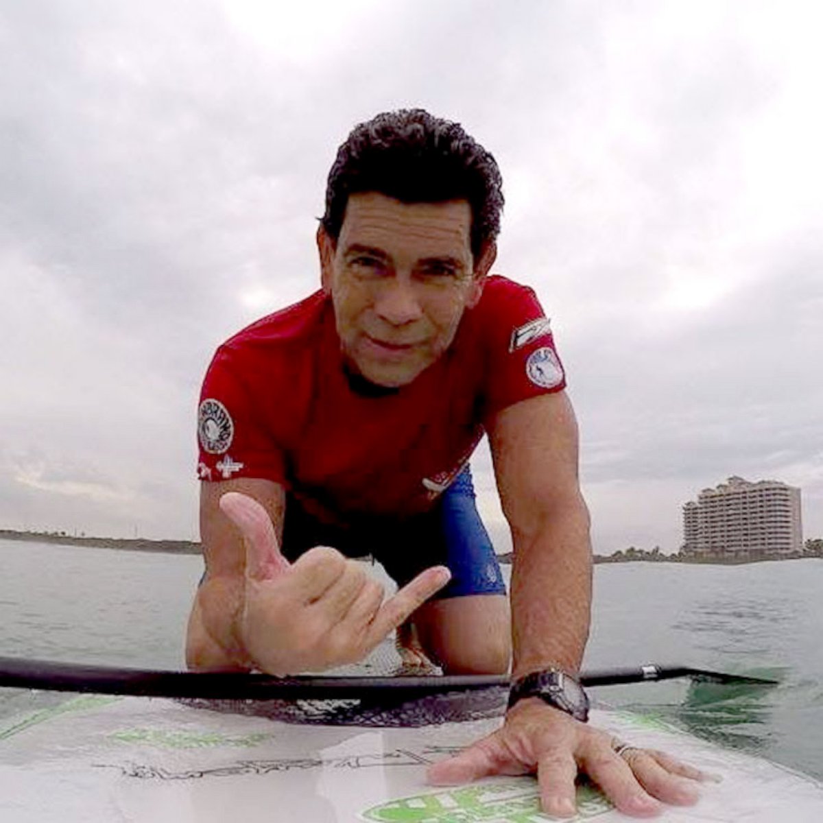 PHOTO: Maximo Trinidad enjoys paddle boarding in Florida. He says he will continue to enjoy the sport despite his close encounter with a shark.
