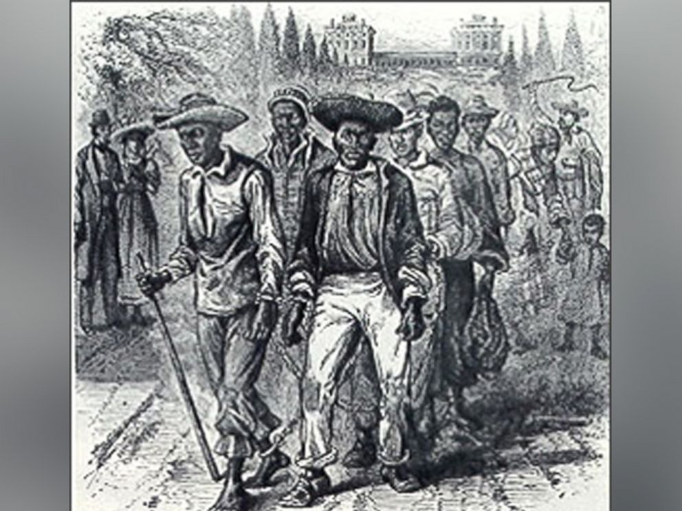 PHOTO: A slave coffle passing the Capitol grounds, 1815, published in A Popular History of the United States, 1876.