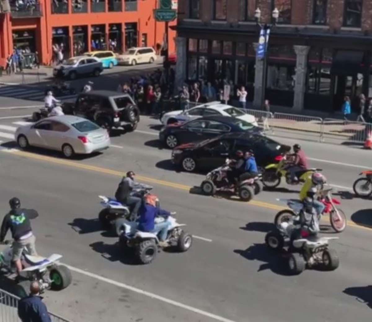 PHOTO: Police are searching for an ATV driver who was caught on video dragging a Nashville officer on Friday, March 15, 2019.