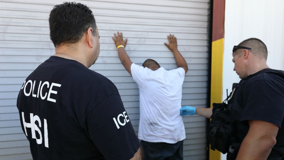 PHOTO: ICE detained 160 workers at Load Trail, a trailer manufacturing company in Texas.