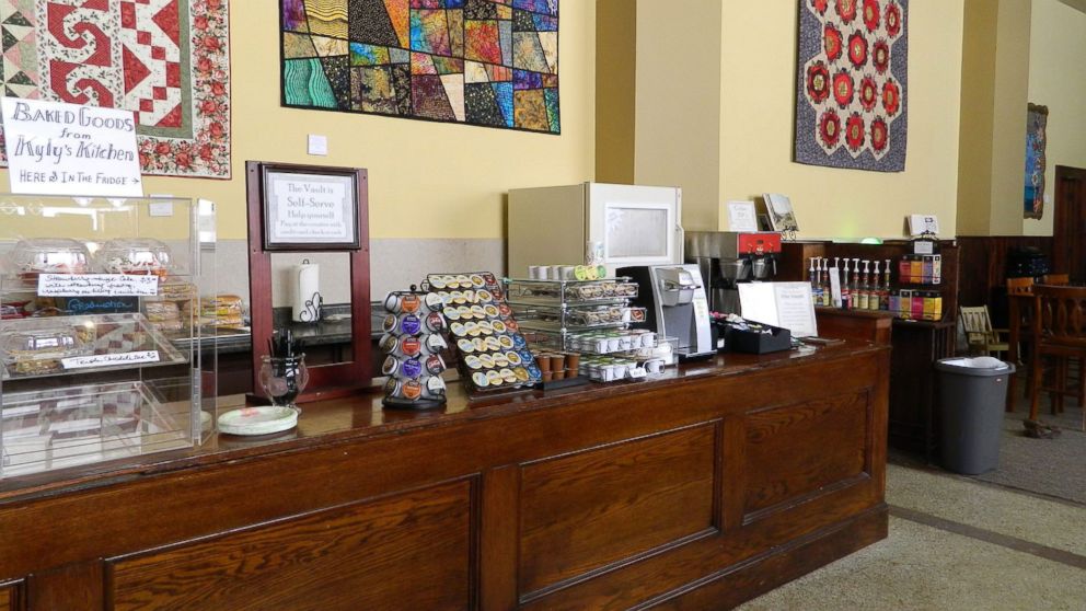 PHOTO: The Vault coffee shop in Valley City, North Dakota, operates on the honor system.