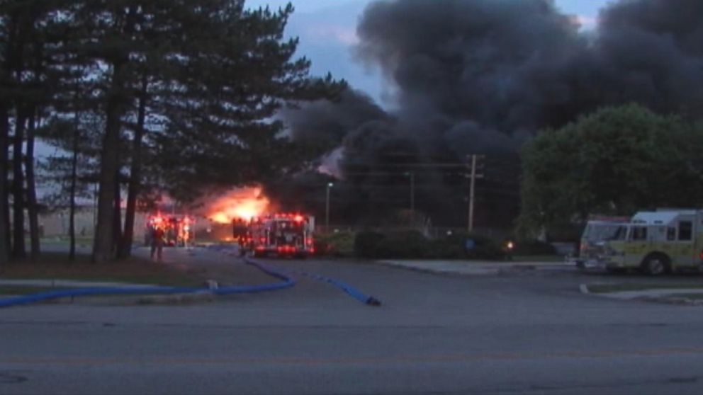PHOTO: A massive fire was reported at Miller Chemical in Adams County, Pennsylvania, June 8, 2015.