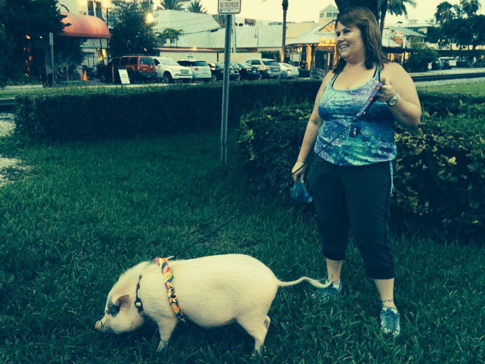PHOTO: Rori Halpern says Wilbur, a potbellied pig, is ‘a part of the family.’