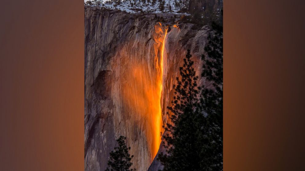 Striking Images Capture Rare 'Firefall' In Yosemite Park - ABC News