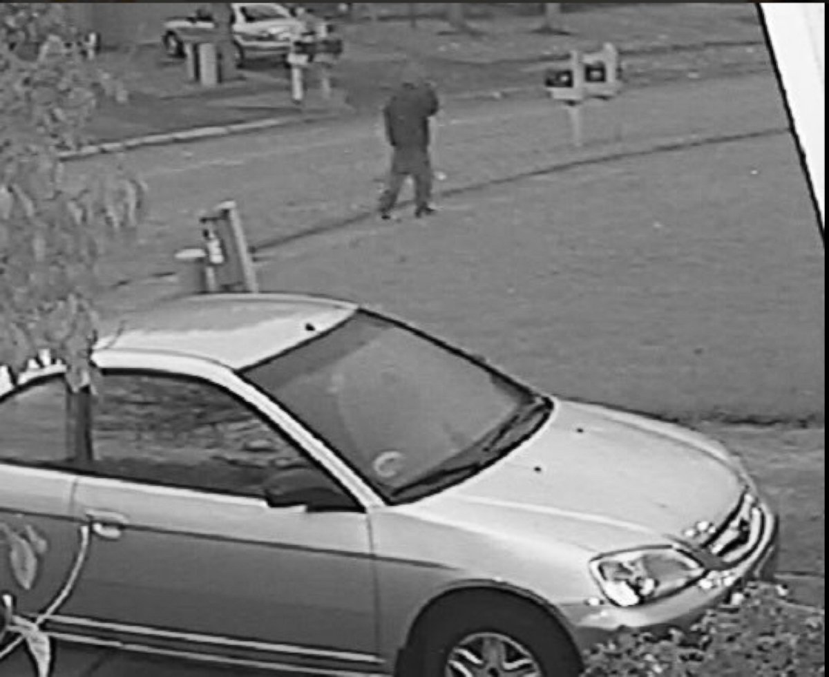 PHOTO:Images from a surveillance video show a suspect in the murder of Amanda Blackburn released by the Indianapolis police department.   