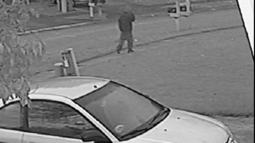 PHOTO:Images from a surveillance video show a suspect in the murder of Amanda Blackburn released by the Indianapolis police department.   