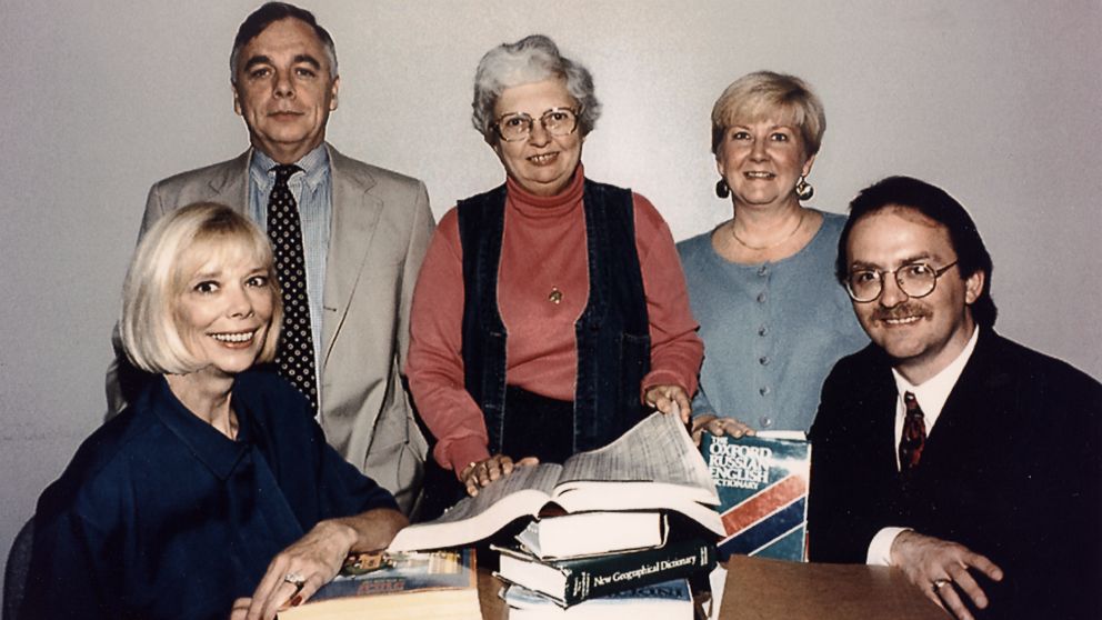 From left to right, Sandy Grimes, Paul Redmond, Jeanne Vertefeuille, Diana Worthen and Dan Payne, all members of the CIA team that worked for eight years to reveal Aldrich Ames as a spy for Moscow.