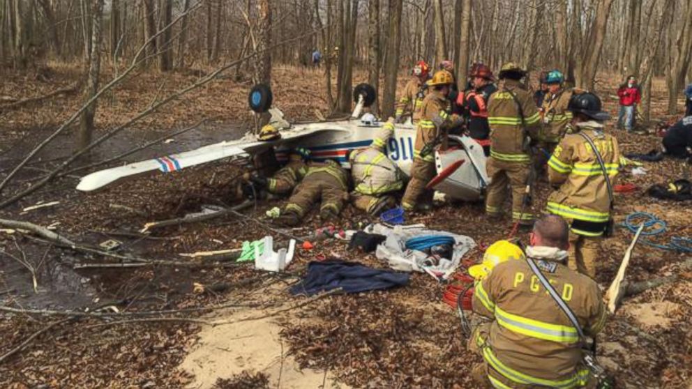 Anne Arundel Fire posted this photo to Twitter on Feb. 8, 2018 with the caption, "Tipton aircraft crash photo from Deputy Chief Hoglander."