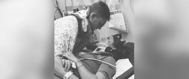 PHOTO: Arika Stovall posted this photo on her Facebook page after she and her boyfriend, Hunter Hanks, survived a car crash.