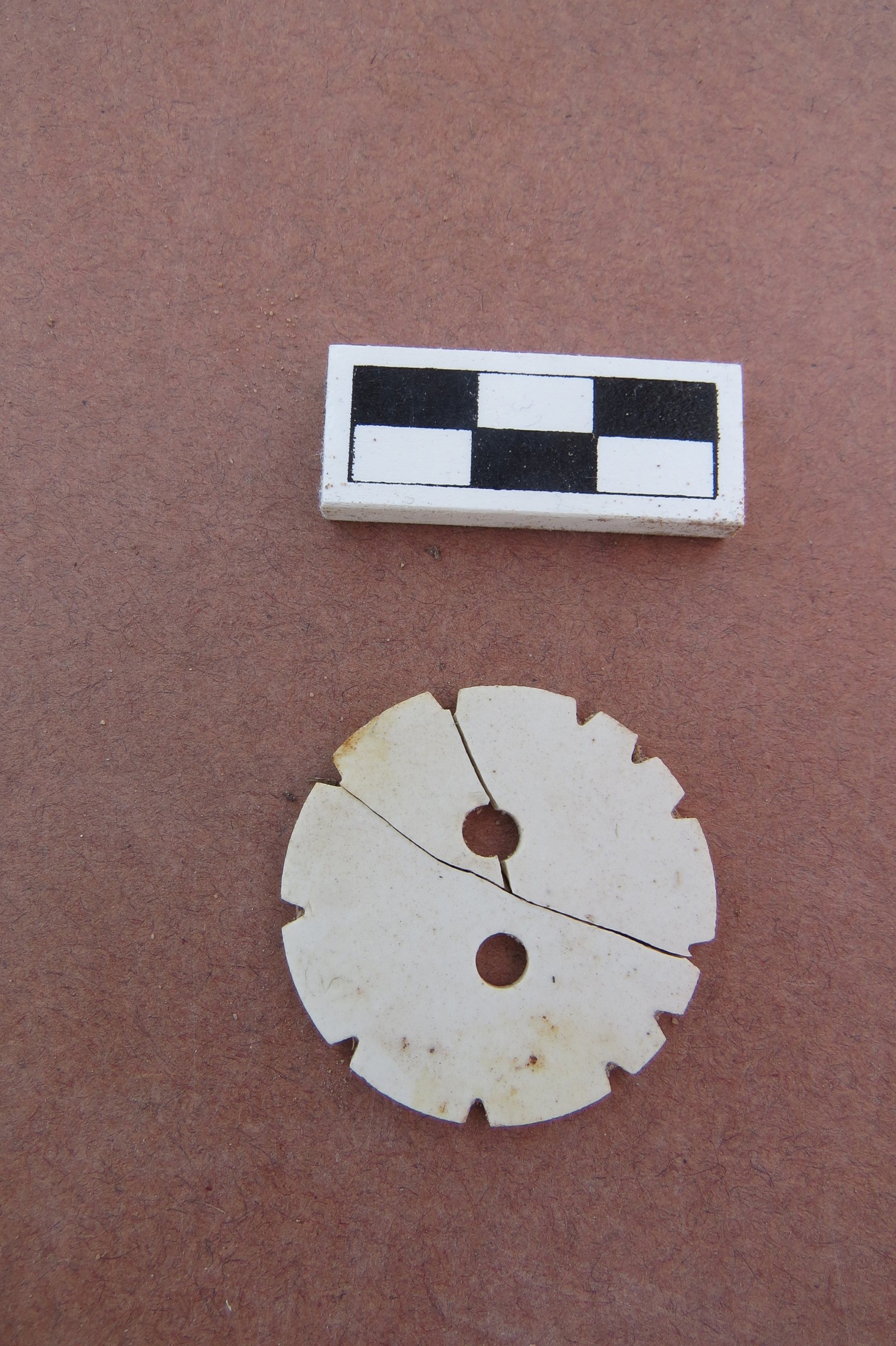 PHOTO: One "really neat artifact," Reitze said, was a white pendant carved from soapstone or siltstone.