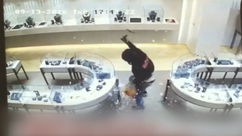 Thieves Smash Glass And Steal Jewelry In Heist Caught On Video