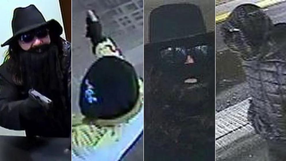 PHOTO: Black Hat Bandits are shown in these images from FBI wanted posters.