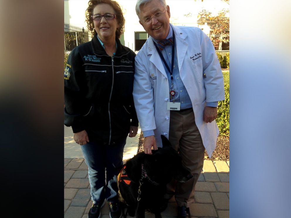 PHOTO: Anne Wills and her oncologist Dr. Enser Cole claim that Wills' search-and-rescue dog Heidi detected Wills' lung cancer early, thus saving her life. 