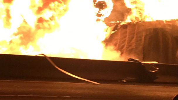 PHOTO: Winnie Huang provided photos from a deadly multi-vehicle crash on I-5 in Commerce, Calif., Feb. 27, 2016.
