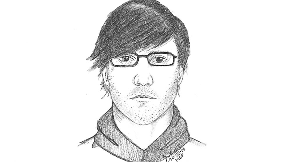 PHOTO: A sketch of a man who was last seen with Chelsea Bruck, early Oct. 26, 2014.