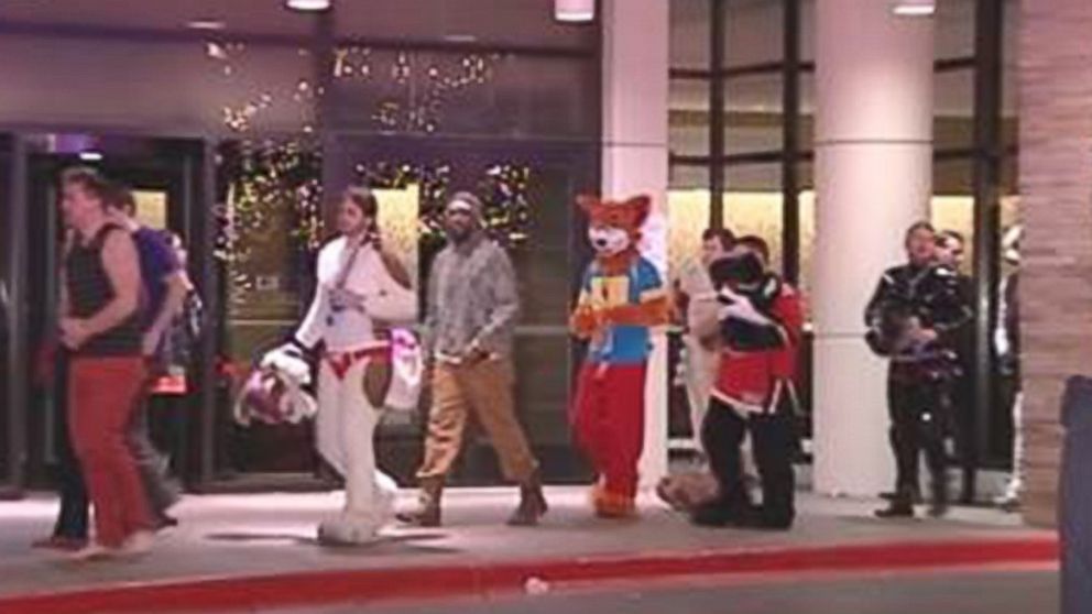 Police say someone may have intentionally released chlorine gas at the Rosemont Hyatt Hotel in Illinois  Dec. 6, 2014, sending 19 to the hospital and disrupting a convention to celebrate furry animals.