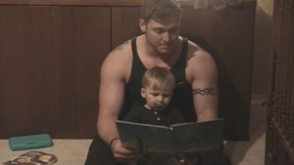 PHOTO: "American Sniper" Navy SEAL Chris Kyle is seen in home video with his children.