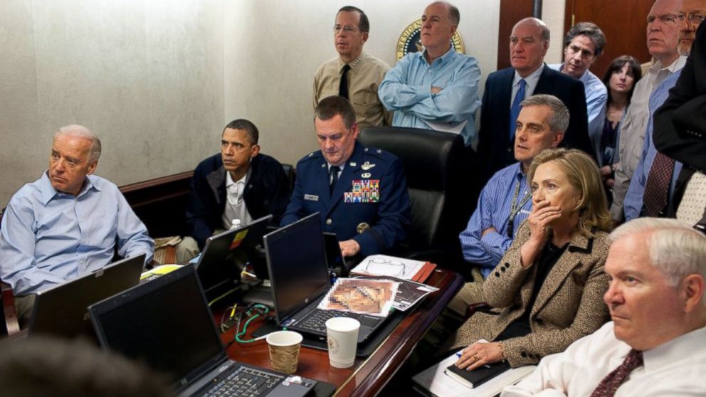 PHOTO: The CIA posted this photo to Twitter on May 1, 2016 with the caption, "@POTUS watches situation on ground in Abbottabad live in Situation Room."