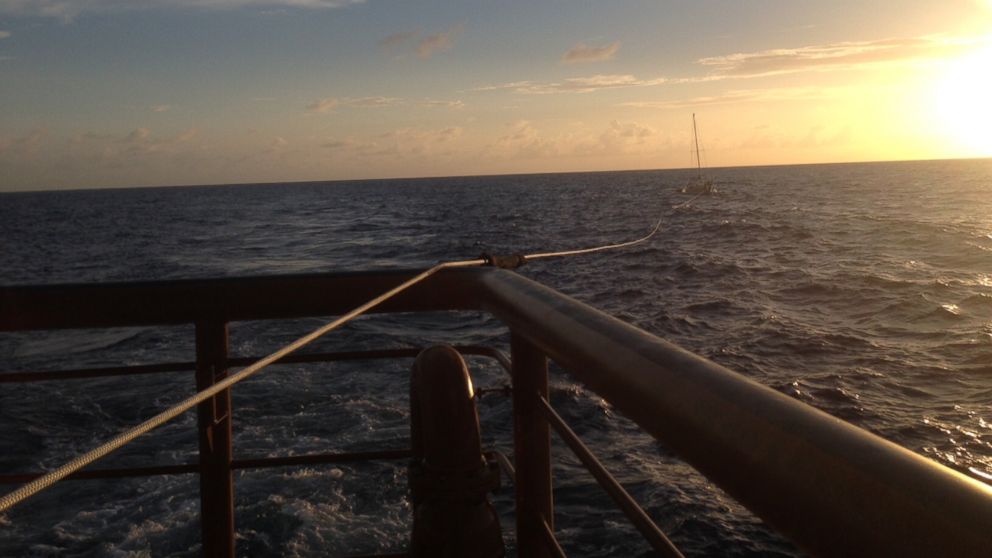 The U.S. Coast Guard pulled a disabled boat to shore off the coast of Florida and the Bahamas.