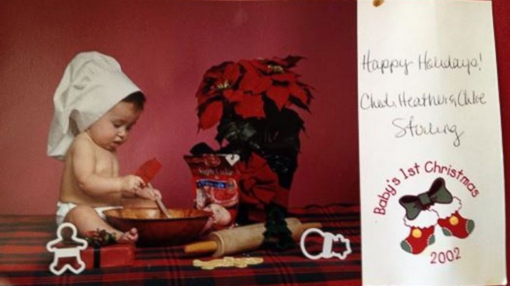 PHOTO: Chloe Stirling, at one year old, in a family holiday card, 2002.