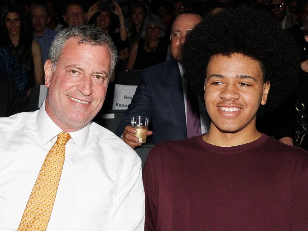 PHOTO: New York City Mayor, Bill de Blasio and son Dante de Blasio attend Celebrate Brooklyn! Opening Night Gala And Janelle Monae Concert at Prospect Park Bandshell, June 4, 2014 in New York.