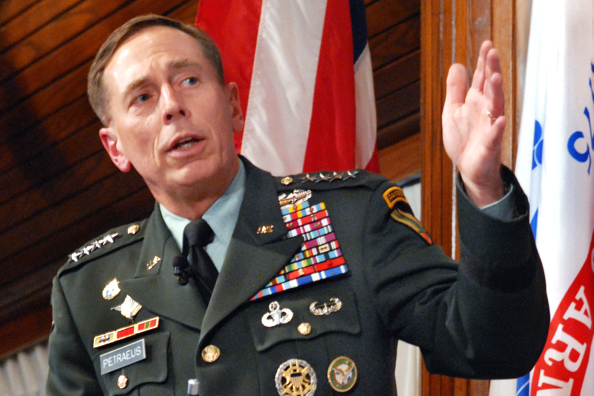PHOTO: U.S. Army Gen. David H. Petraeus, then commander of U.S. Central Command, speaking at a leadership and counterinsurgency symposium in Washington, Sept. 23, 2009.