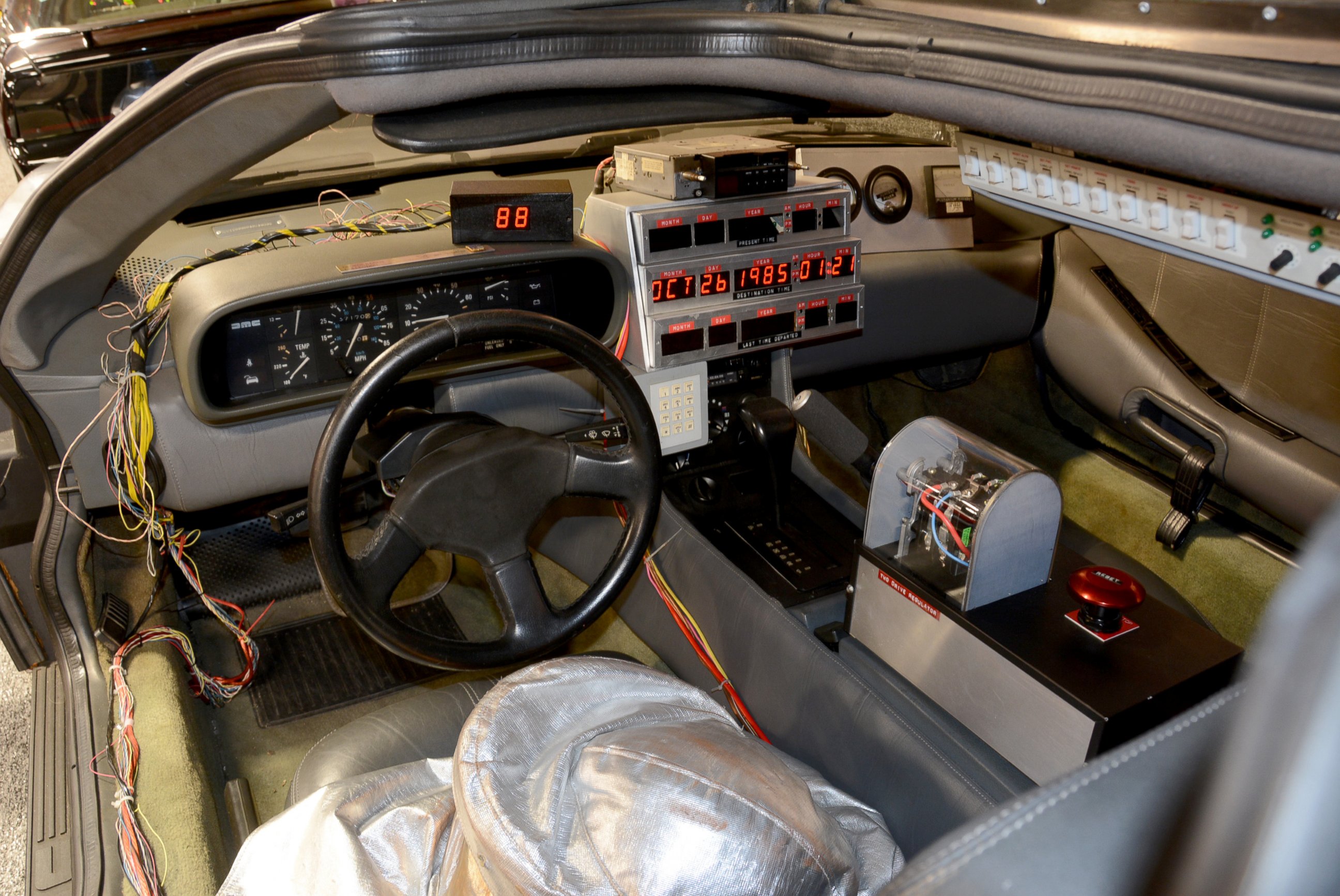 PHOTO: The 1981 exhibition model of the "Back to the Future" Delorean Time Machine car is pictured here.