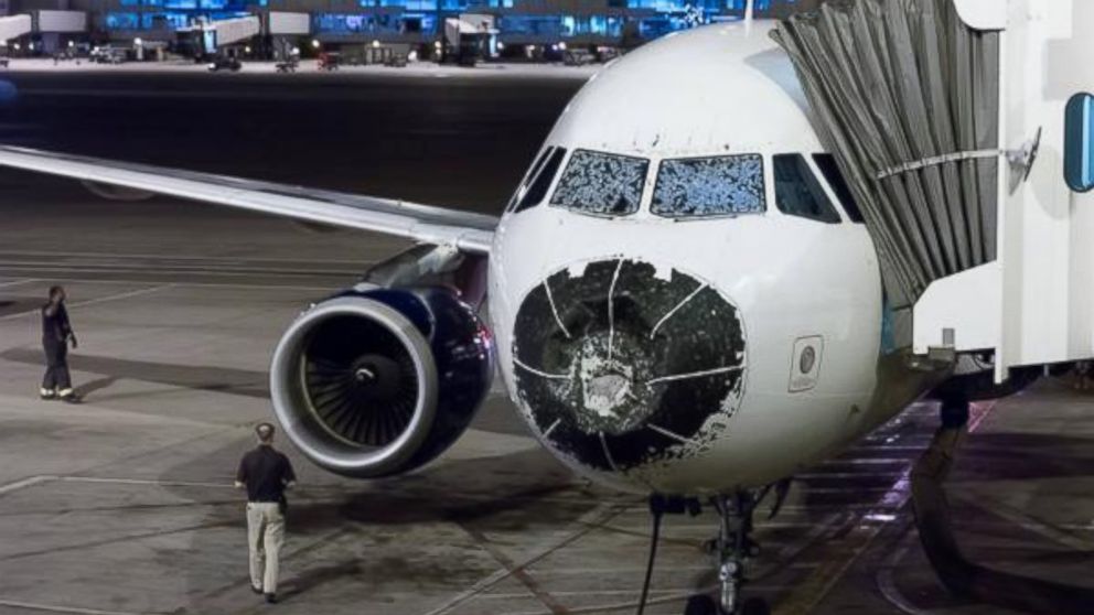 Delta Plane Forced to Make Emergency Landing After Flying Through Hail