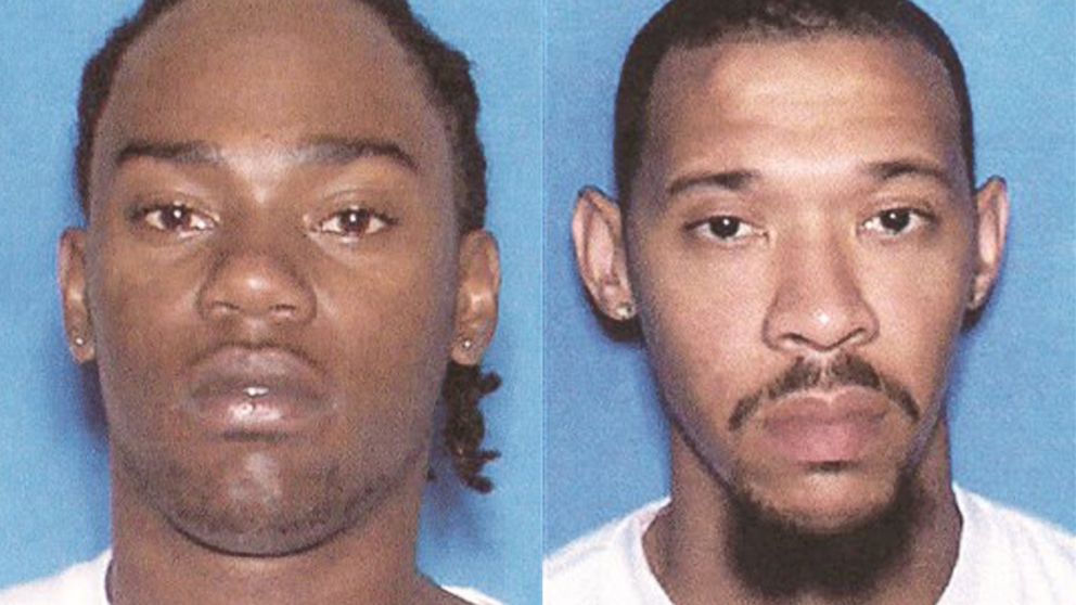 From left, Demarcus Woodward, 23, and Gemayel Culbert, 32, escaped from Choctaw County Jail in Alabama, Dec. 13, 2014.