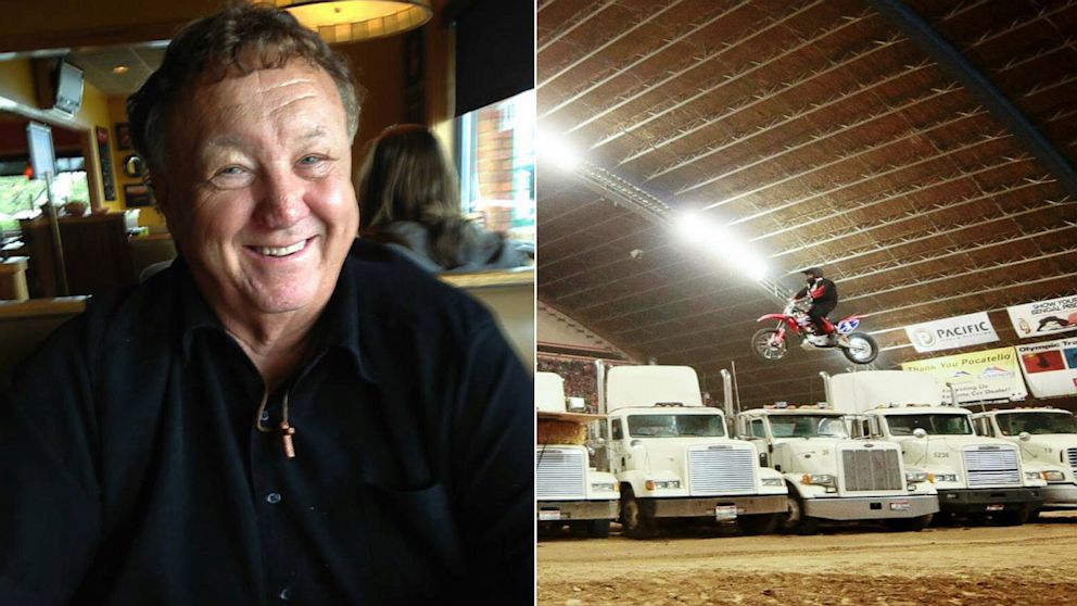 Ed Beckley, 62, weighing in just under 300 pounds, is billed as the “world’s largest motorcycle jumper."