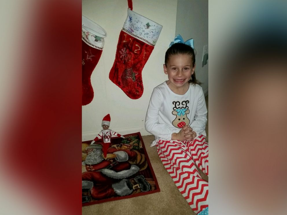 PHOTO: Isabelle LaPeruta, 7, pictured here, called 911 after accidentally knocking over her "Elf on the Shelf" on Dec. 19, 2015. 