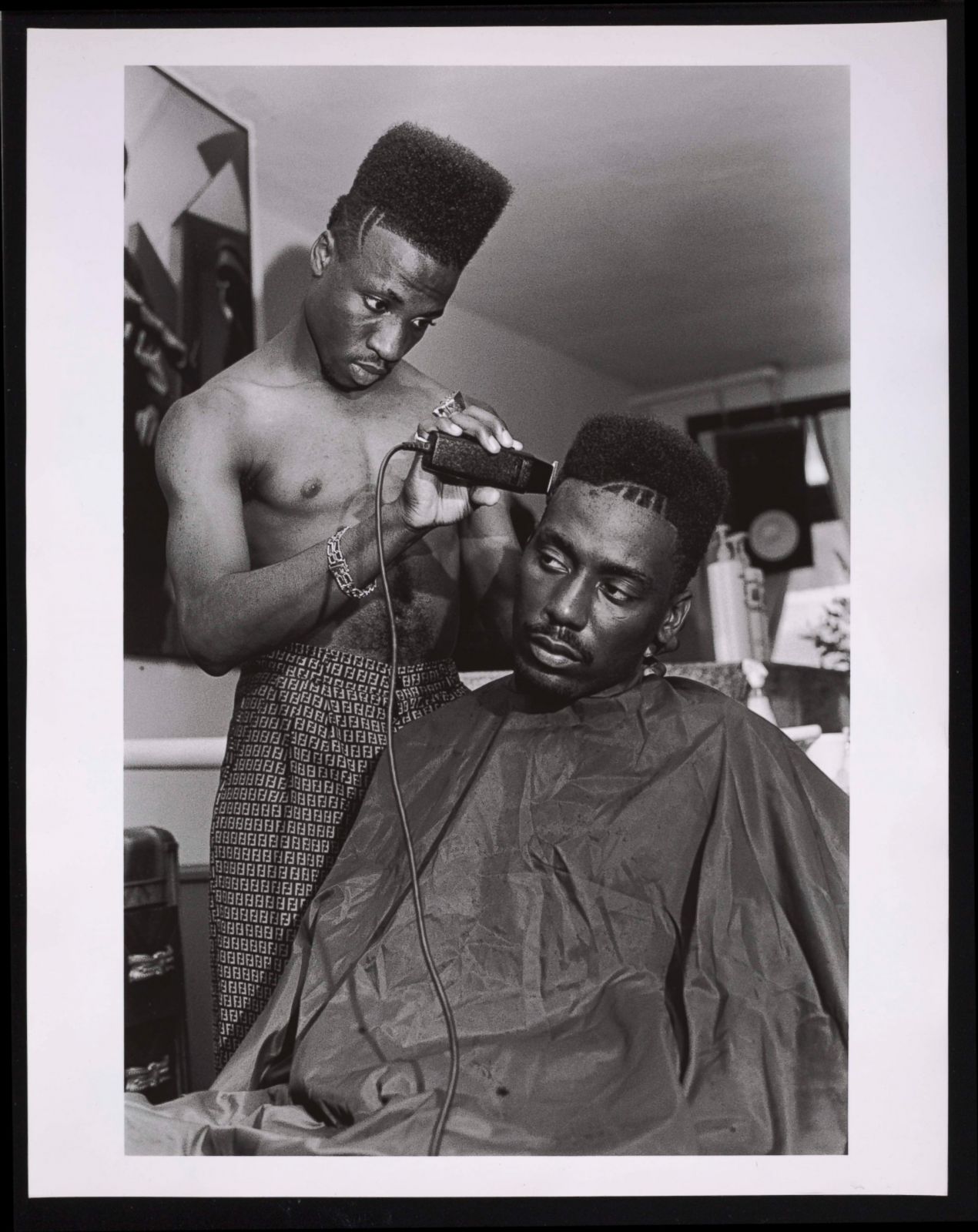 Big Daddy Kane is pictured getting his haircut, July 12, 1989. hip-hop, LL ...