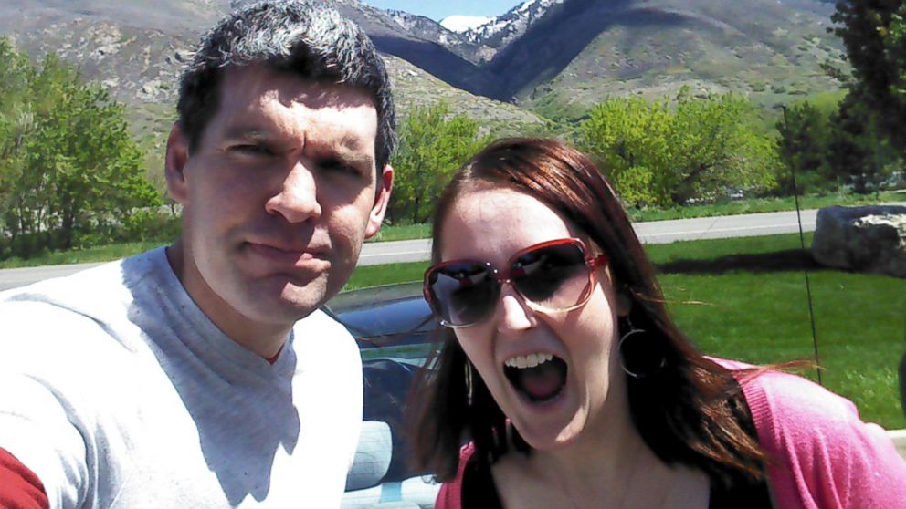 PHOTO: Day 28: McLaughlin poses with a Facebook friend in Utah.
