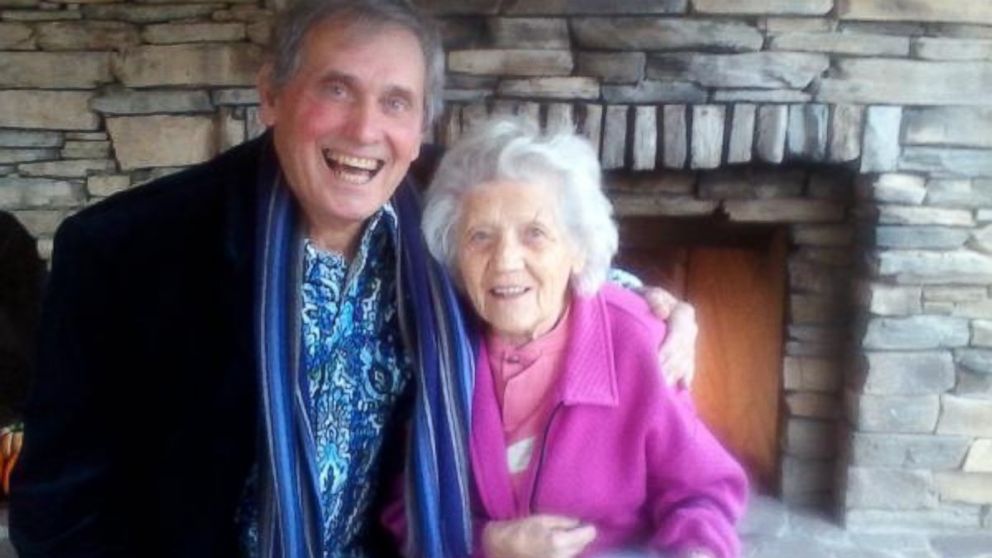 Filimina Rotundo, 100, and her son Gary Rotundo, 74, are pictured together here.
